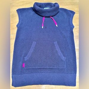 LAUREN RALPH LAUREN ACTIVE Funnel Neck Sleeveless Sweater Women’s Med Navy Blue
